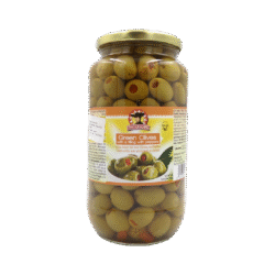 DON FERNADO GREEN OLIVES WITH PEPPERS, 920GR