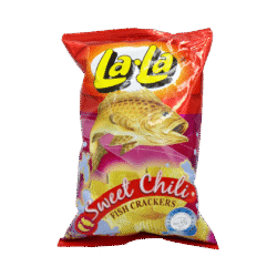 LA-LA FISH CRACKERS SWEET CHILI, 100GR