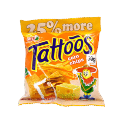 WL TATTOOS CORN CHIPS SWEET CORN FLAVOR 30G